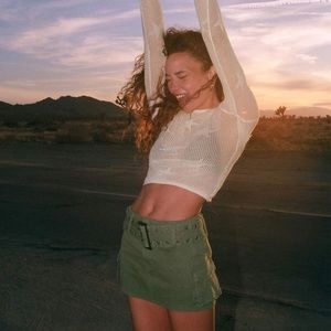 Princess Polly Olive Green Mini Skirt